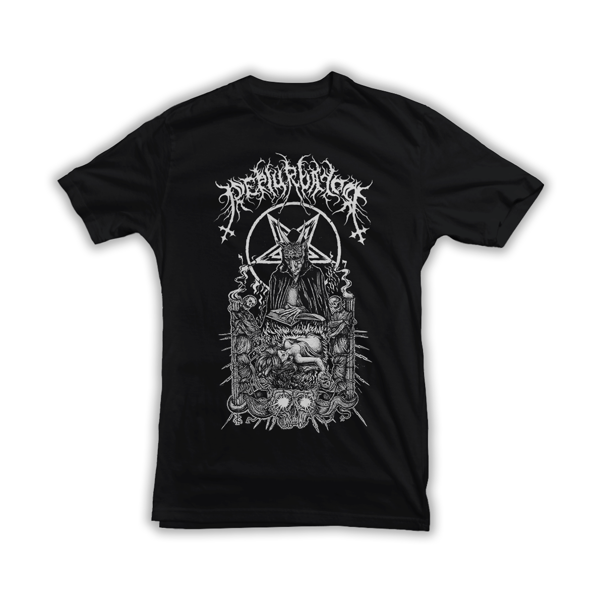 PERTURBATOR " BUSINESS FOR SATAN " Black T-Shirt