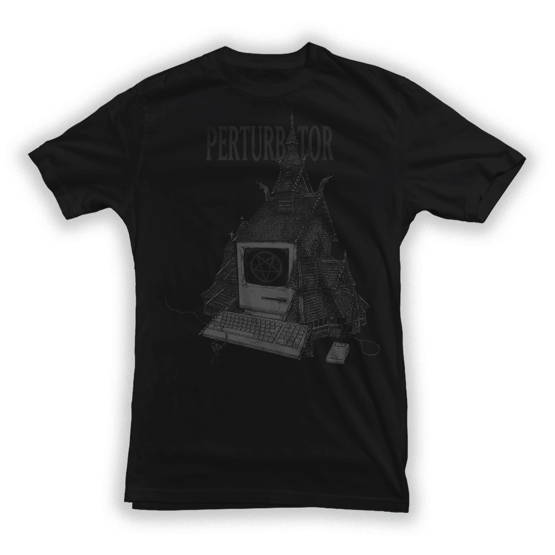 PERTURBATOR "Chvrch" Black T-Shirt