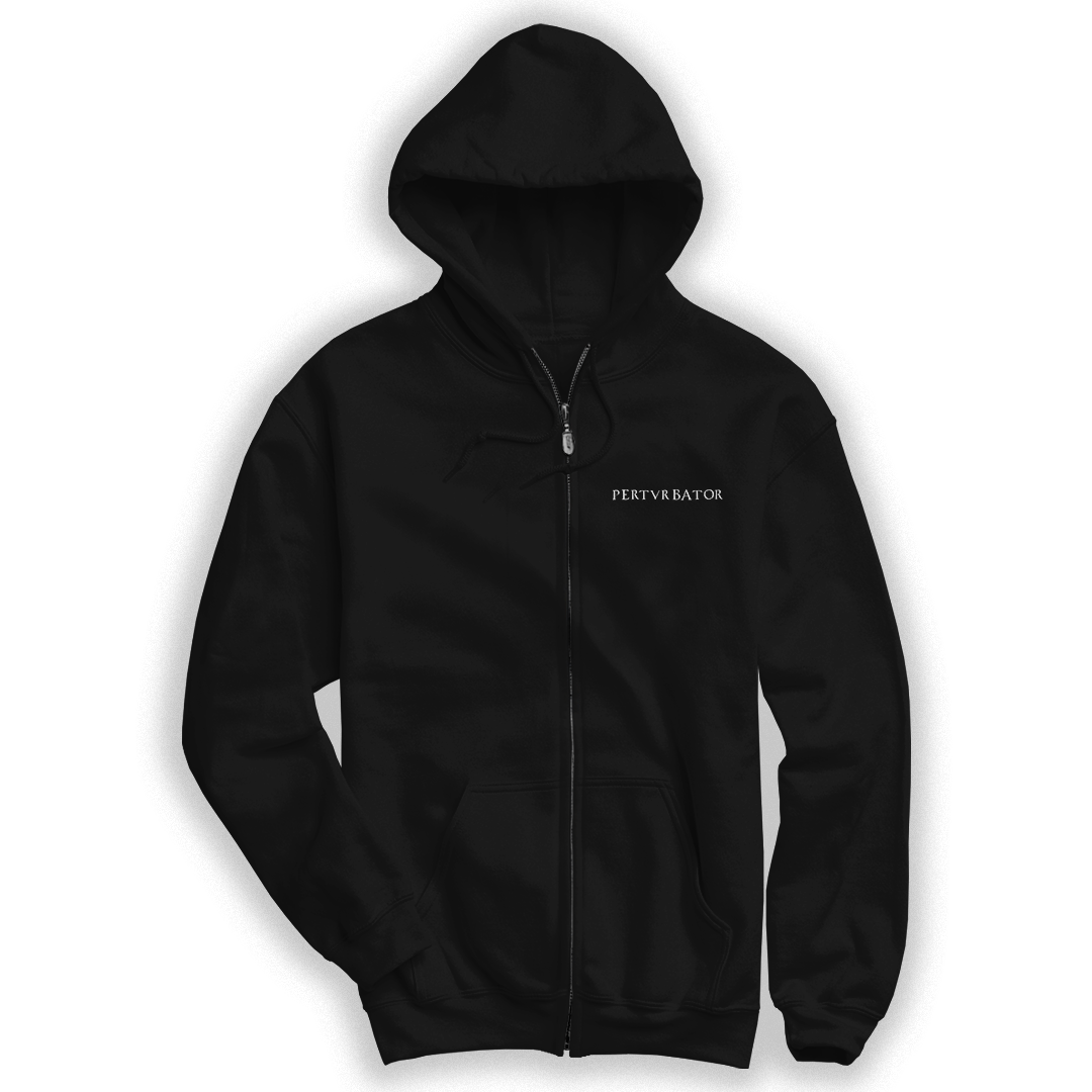 PERTURBATOR "Cursed Woman" Black Zip-Up Hoodie