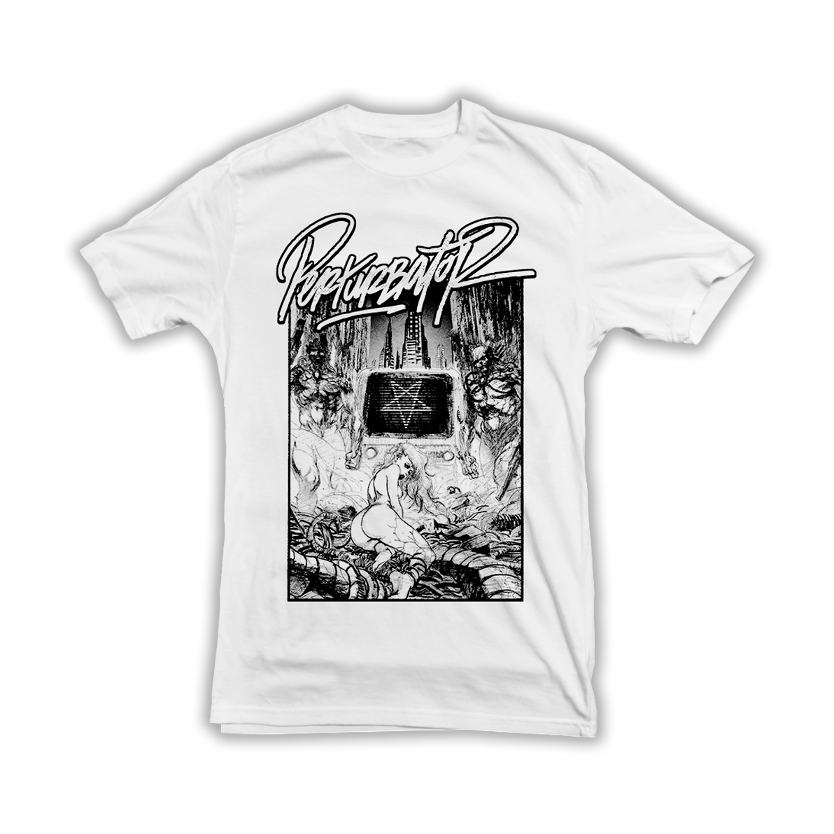 PERTURBATOR " DANGEROUS DAYS " White T-Shirt