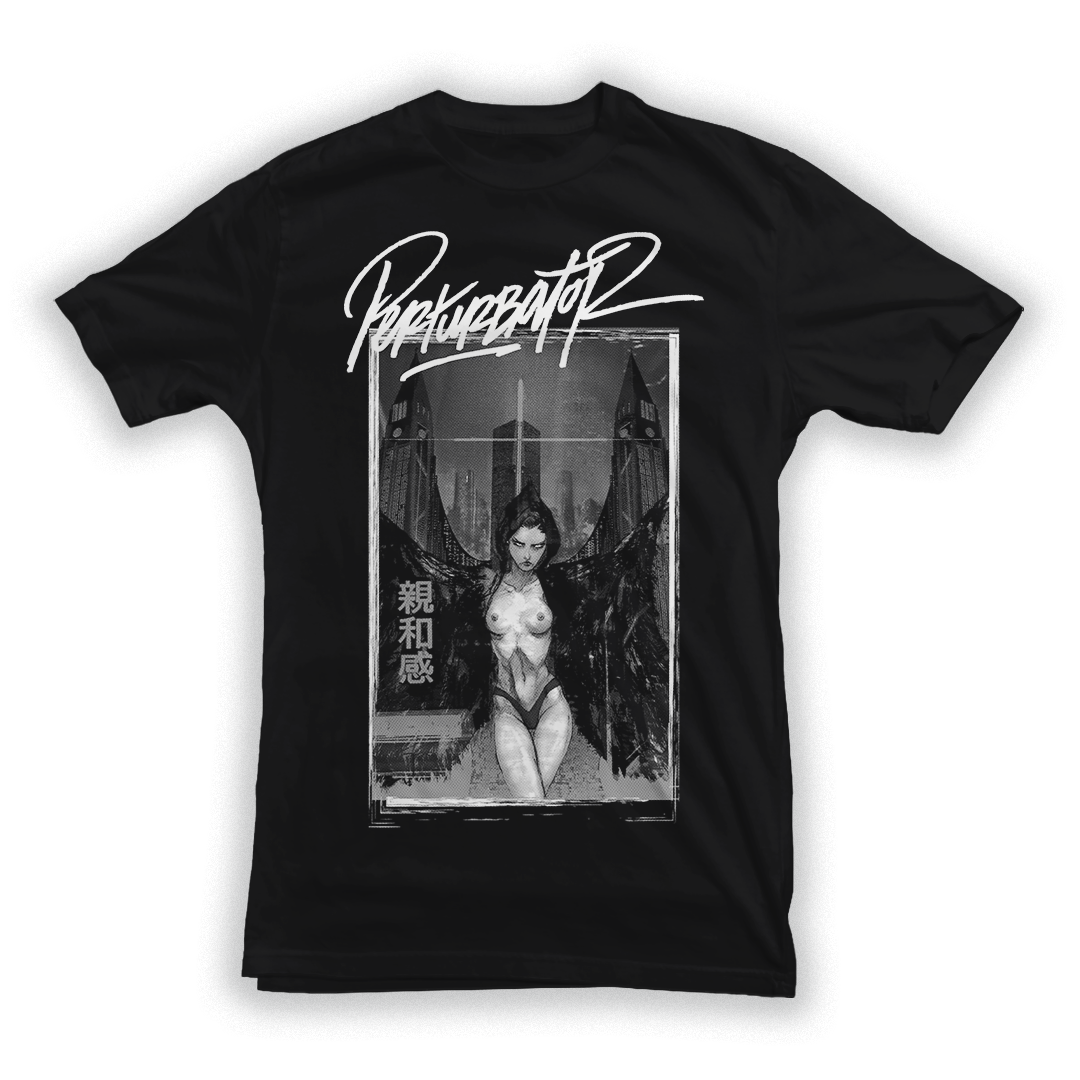 PERTURBATOR "Uncanny Valley" Black T-Shirt