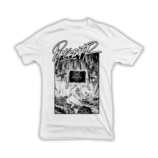 PERTURBATOR " DANGEROUS DAYS " White T-Shirt