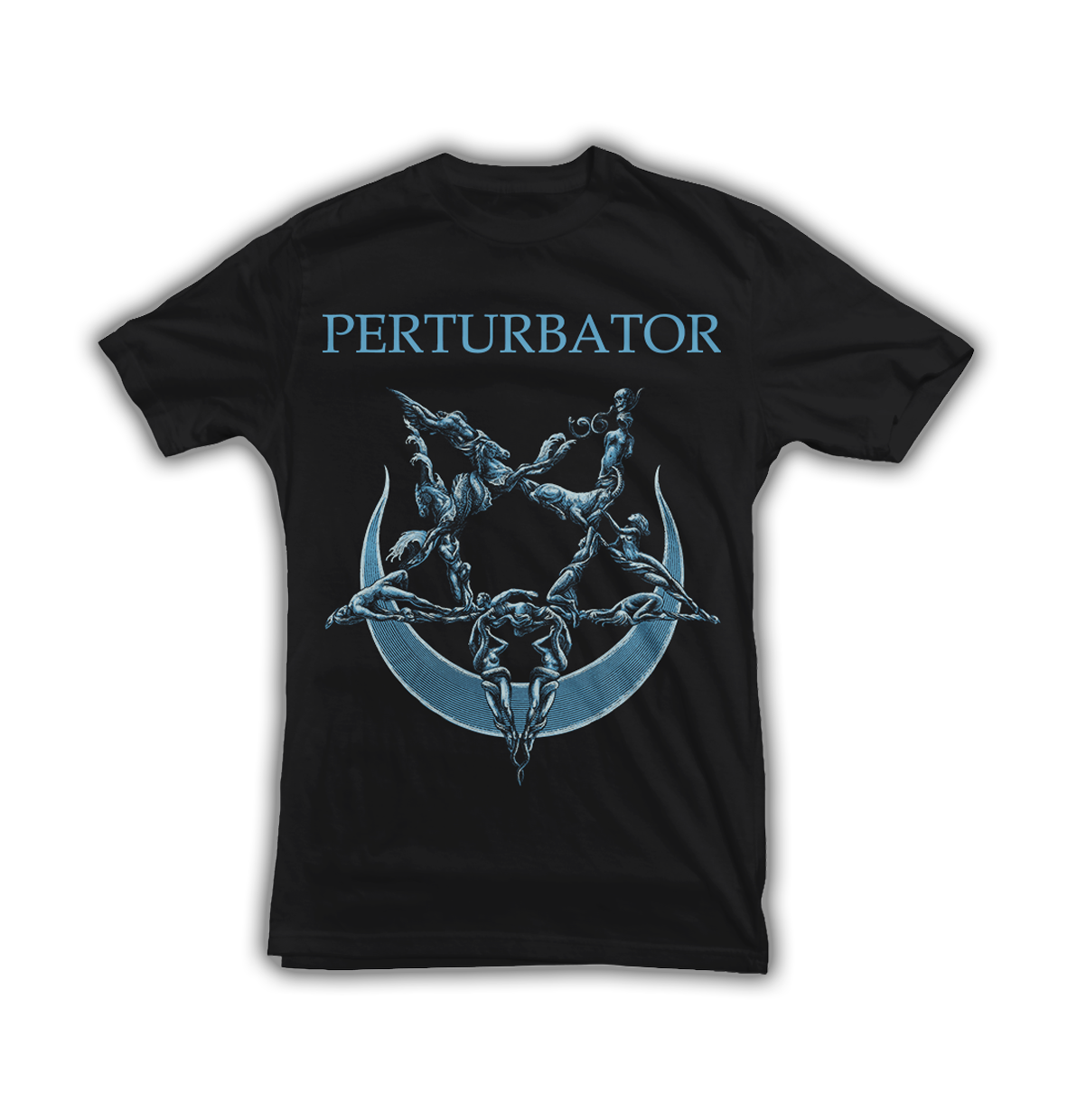 PERTURBATOR " LADY MOON " Black T-Shirt