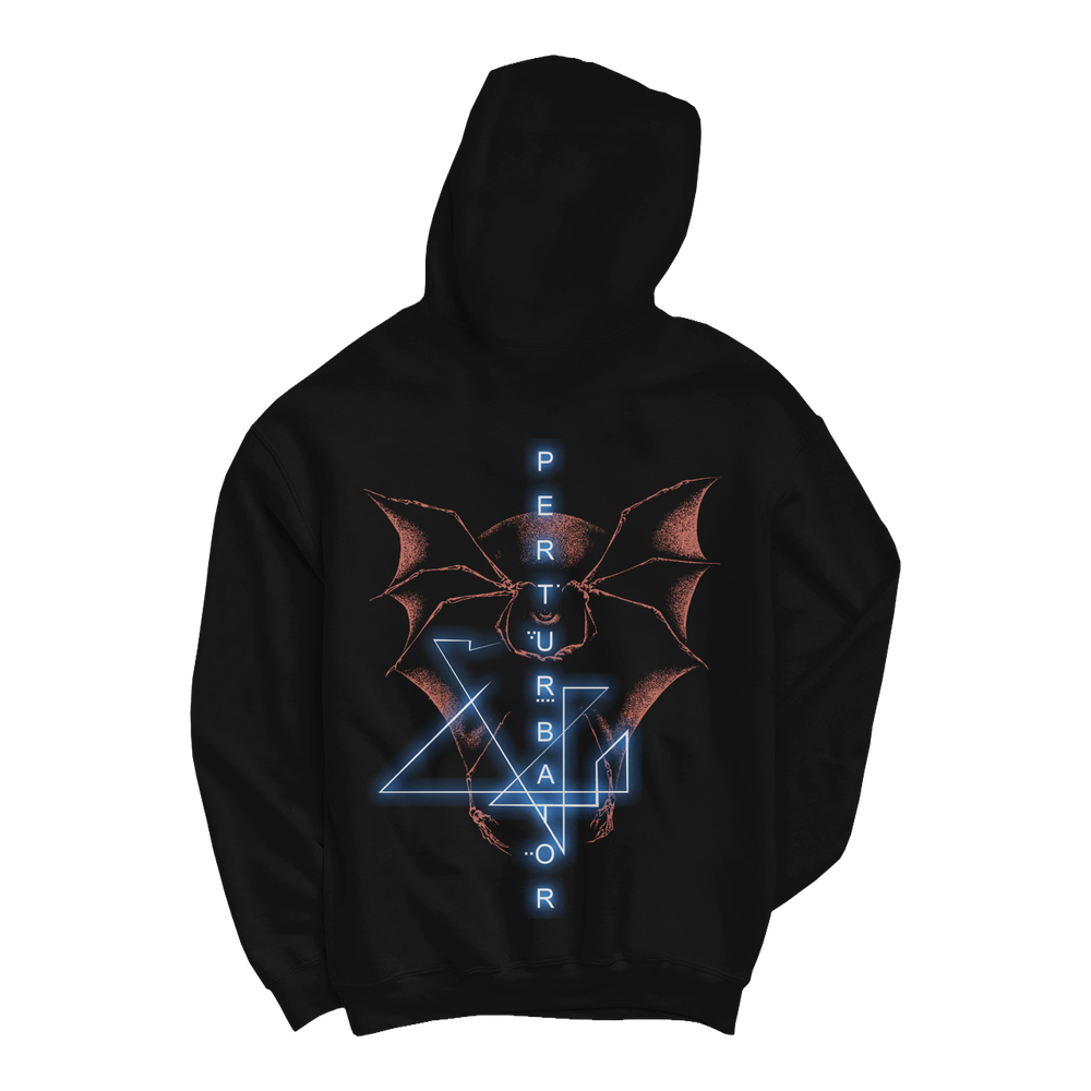 PERTURBATOR "Batin" Black Zip-Up Hoodie