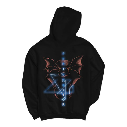 PERTURBATOR "Batin" Black Zip-Up Hoodie