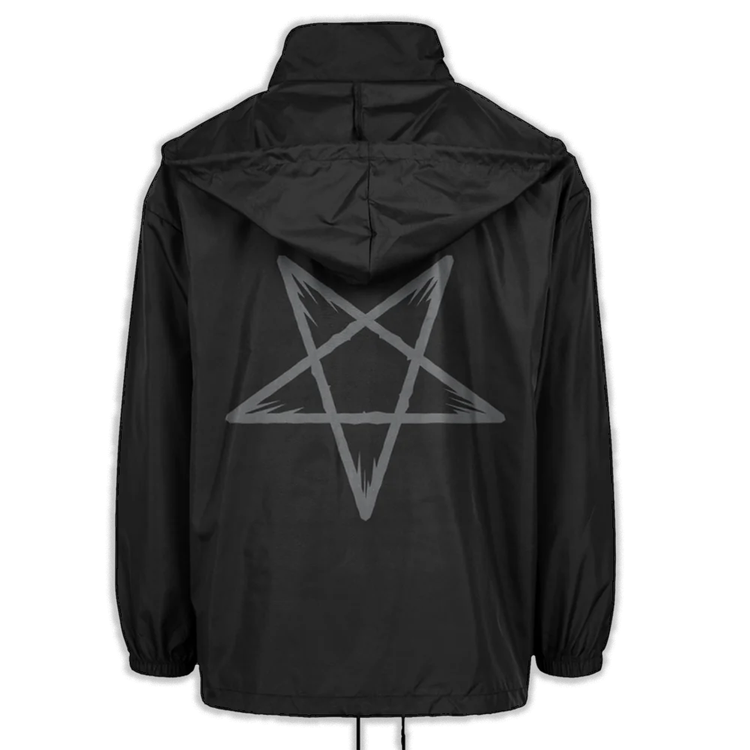 PERTURBATOR "Pentagram" Black Windbreaker