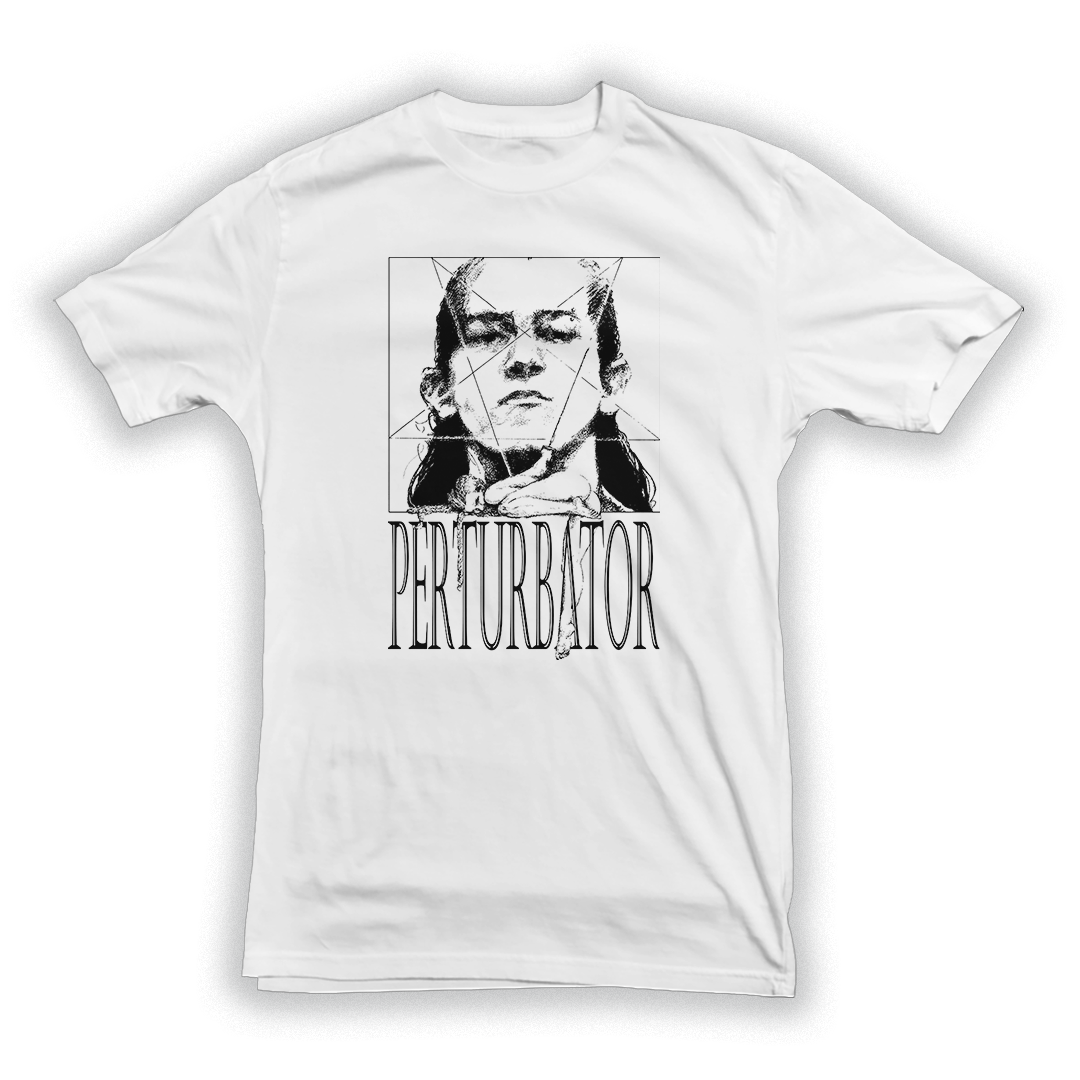 PERTURBATOR "Portrait" White T-Shirt