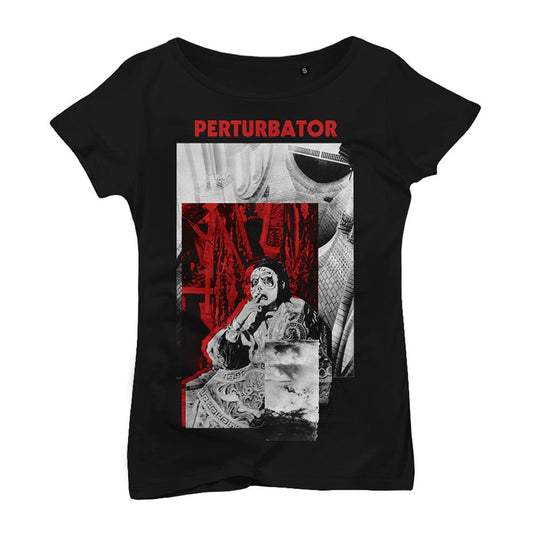 PERTURBATOR "Alice Design" Black T-Shirt - Woman