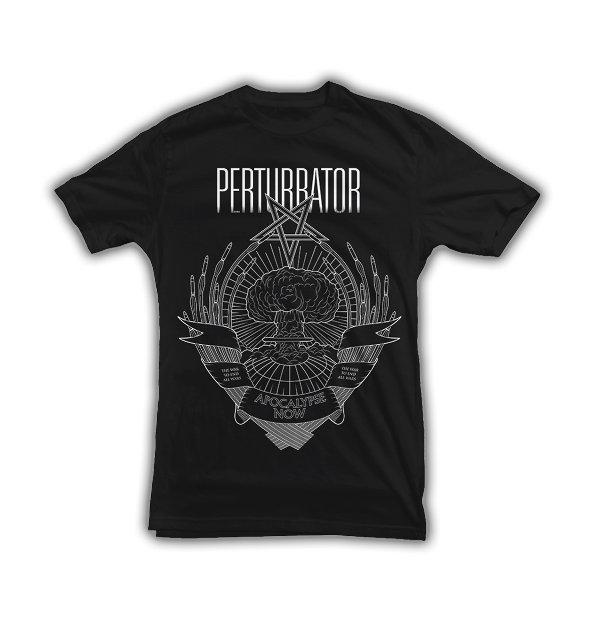 PERTURBATOR " THE ART OF WAR " Black T-Shirt