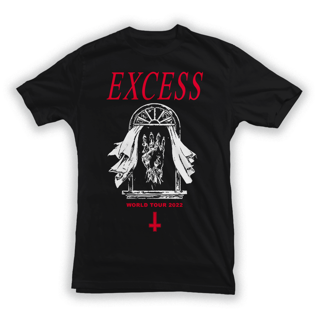 PERTURBATOR / HEALTH "Tour 2022" Black T-Shirt