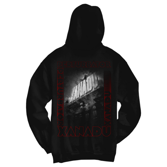 PERTURBATOR "Xanadu" Black Zip-Up Hoodie